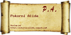 Pokorni Alida névjegykártya